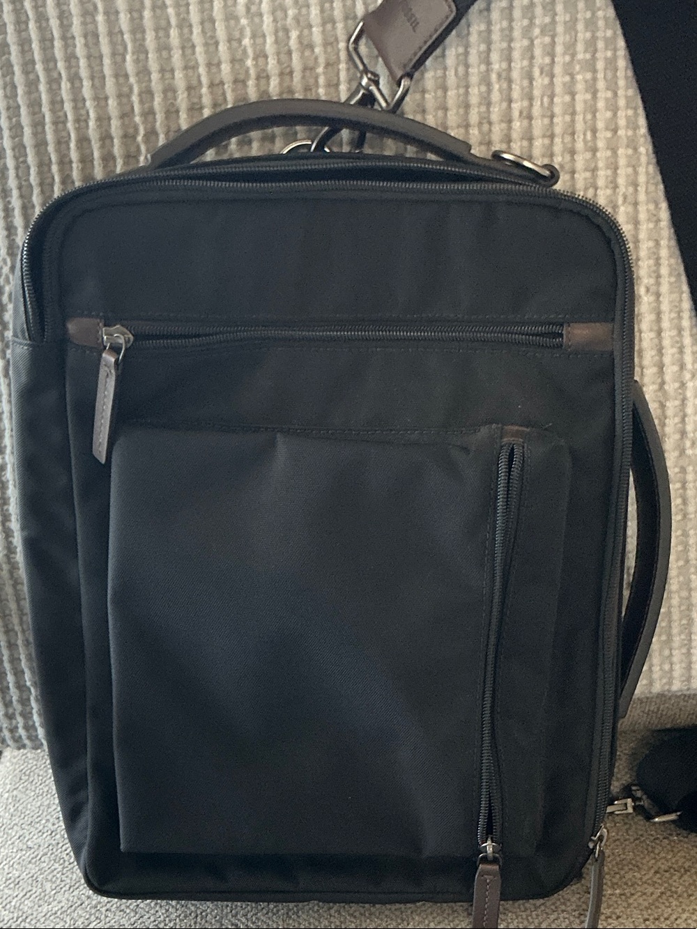 Fossil Buckner Commuter Bag in black nylon